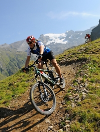 riding xc guided trails in the swiss alps
