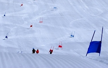 summer ski training on the zermatt glacier