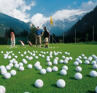 practice range in mountain golf course