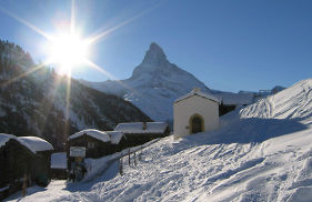 World famous mountain restaurants in Findeln, Zermatt Switzerland